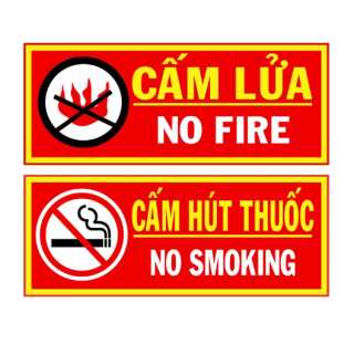 Bảng biển cấm lửa, cấm hút thuốc