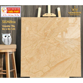 GẠCH LÁT NỀN - ỐP MẶT TIỀN 80X80 KHẮC KIM VÀNG SKM802