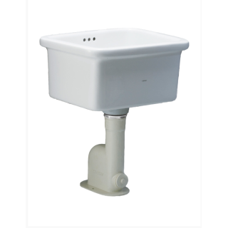 CHẬU LAVABO GIẶT TREO TƯỜNG CAESAR SS558AS BỘ XẢ THOÁT SÀN