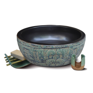 LAVABO SỨ HOA VĂN KANLY SU014