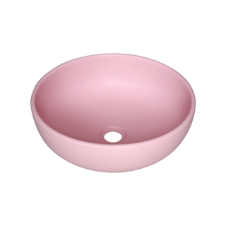 LAVABO TRÒN BẰNG SỨ KANLY SU510 MÀU HỒNG
