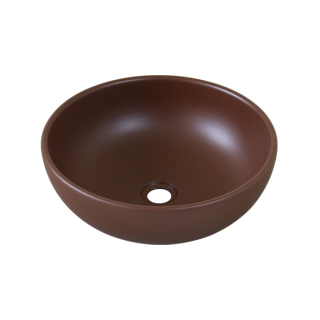 LAVABO TRÒN BẰNG SỨ KANLY SU511 MÀU NÂU
