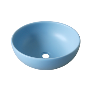 LAVABO TRÒN BẰNG SỨ KANLY SU515 XANH DA TRỜI