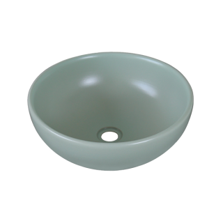 LAVABO TRÒN BẰNG SỨ KANLY SU516 XANH NGỌC