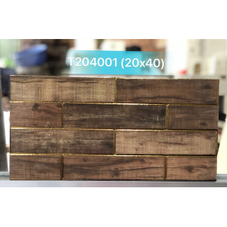 GẠCH TRANG TRÍ 20X40 ĐÁ VI TINH NHŨ VÀNG T204001