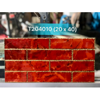 GẠCH TRANG TRÍ 20X40 ĐÁ VI TINH NHŨ VÀNG T204010