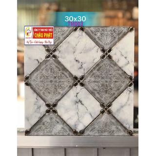 GẠCH TRANG TRÍ 30X30 NHŨ BẠC TM003