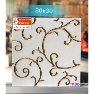 GẠCH TRANG TRÍ 30X30 NHŨ VÀNG TM005