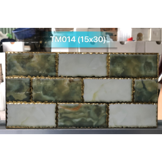 GẠCH TRANG TRÍ 15X30 ĐÁ VI TINH NHŨ VÀNG TM014