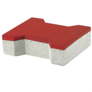 GẠCH VỈA HÈ TERRAZZO CHỬ I ĐỎ