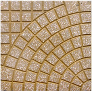 GẠCH VỈA HÈ 40X40 TERRAZZO CÁNH QUẠT VÀNG