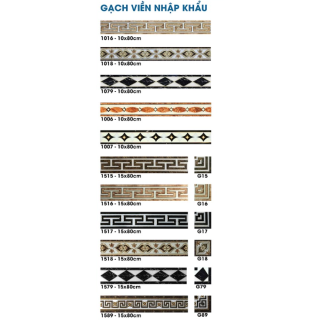 GẠCH VIỀN NHẬP KHẨU 10X80 v&agrave; 15x80