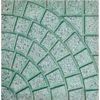 GẠCH VỈA HÈ 40X40 TERRAZZO CÁNH QUẠT XANH