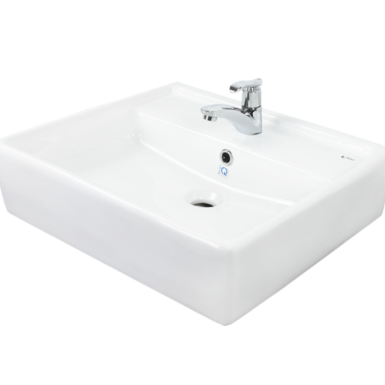 CHẬU RỬA LAVABO INAX L-293V ĐẶT BÀN CHỮ NHẬT