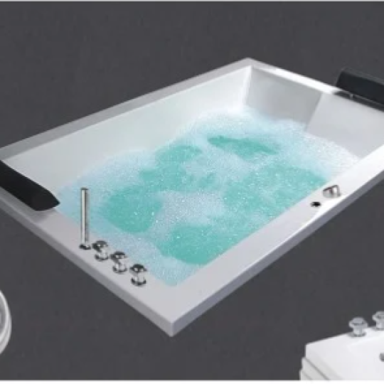 BỒN TẮM CAESAR MT7180C ĐÔI MASSAGE XÂY CÓ ĐÈN 1.8M