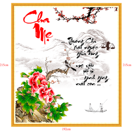 TRANH GẠCH TÌNH YÊU THƯƠNG CHA MẸ 1660A