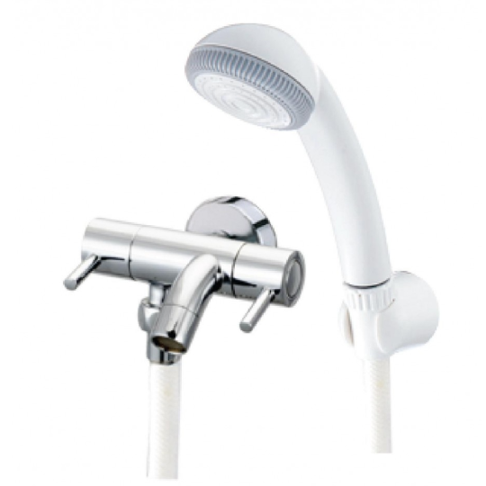VÒI SEN TẮM LẠNH CAESAR S043CP DÂY NHỰA TAY 1 CHẾ ĐỘ