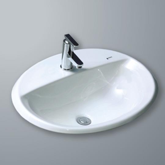 CHẬU RỬA LAVABO ÂM BÀN INAX L-2395V DƯƠNG VÀNH