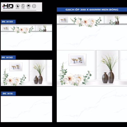 GẠCH ỐP TƯỜNG 30X60 BNC 36156 - 36156D - 36156V
