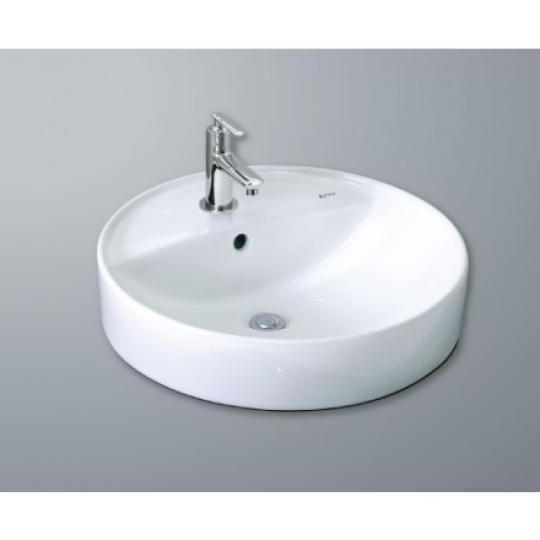 CHẬU RỬA LAVABO INAX L-294V ĐỂ BÀN TRÒN