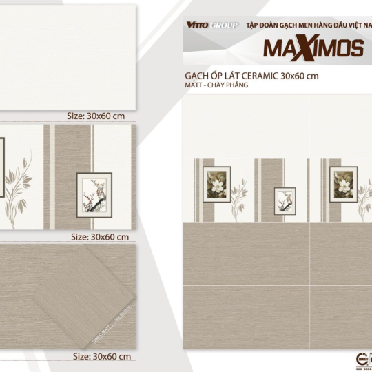 GẠCH ỐP TƯỜNG 30X60 MAXIMOS 4504 - 4506