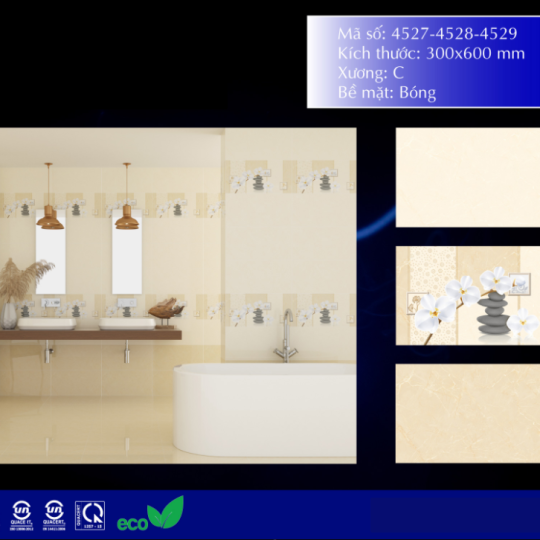 GẠCH ỐP TƯỜNG 30X60 MAXIMOS 4527 - 4529