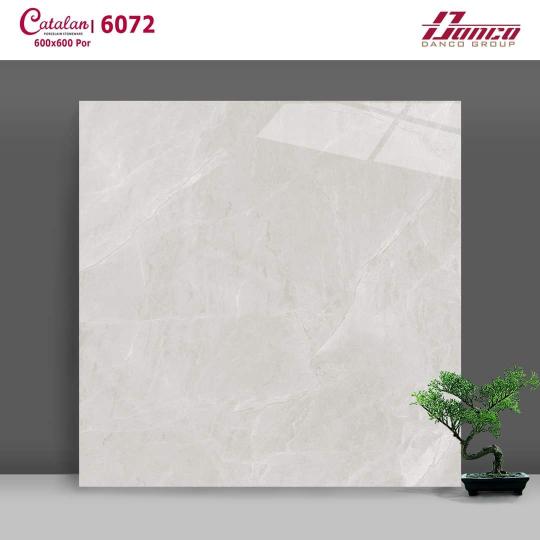 Gạch Lát Nền 60x60 Bóng Kính Vân Xám Catalan 6072