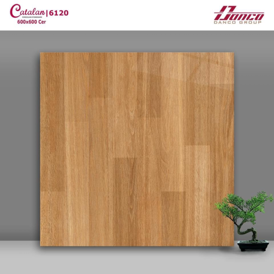 Gạch lát nền 60x60 men bóng giả gỗ Catalan 6120