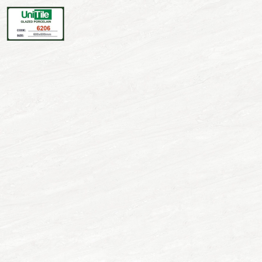 Gạch Lát Nền Vitto 60x60 Bóng Kính Trắng Vân Mây 6206