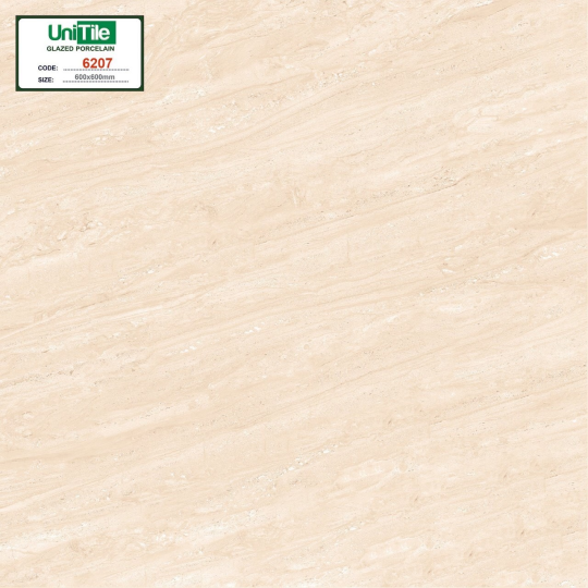 Gạch Lát Nền Vitto 60x60 Bóng Kính Vàng Vân Đá 6207