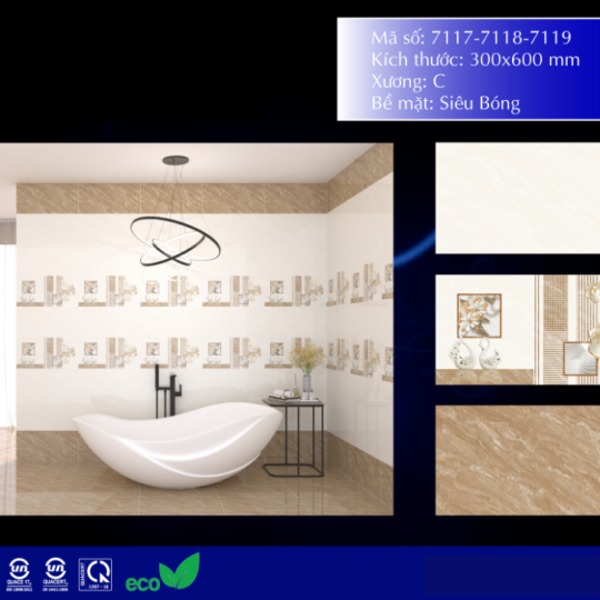 GẠCH ỐP TƯỜNG 30X60 VINCERA 7117 - 7119