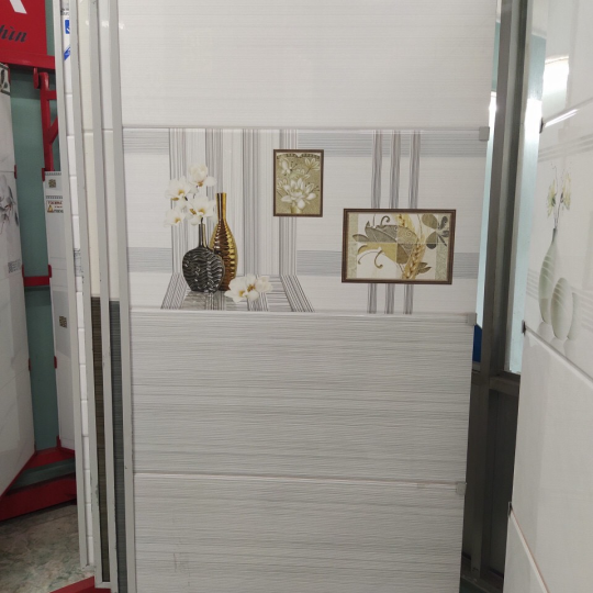 Gạch Ốp Tường Vitto 30x60 Men Bóng Trắng Sọc Xám 7627 7628 7630