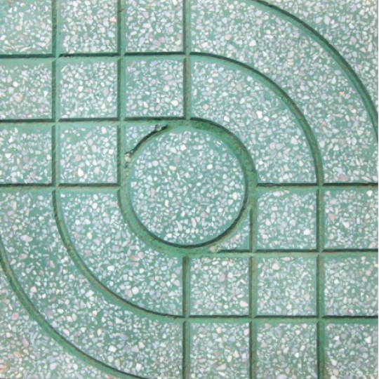 GẠCH VỈA HÈ 40X40 TERRAZZO MẮT NAI XANH