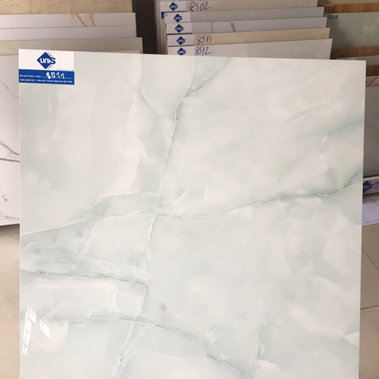 Gạch Lát Nền Vitto 60x60 Bóng Kính Vân Xanh Ngọc 8011