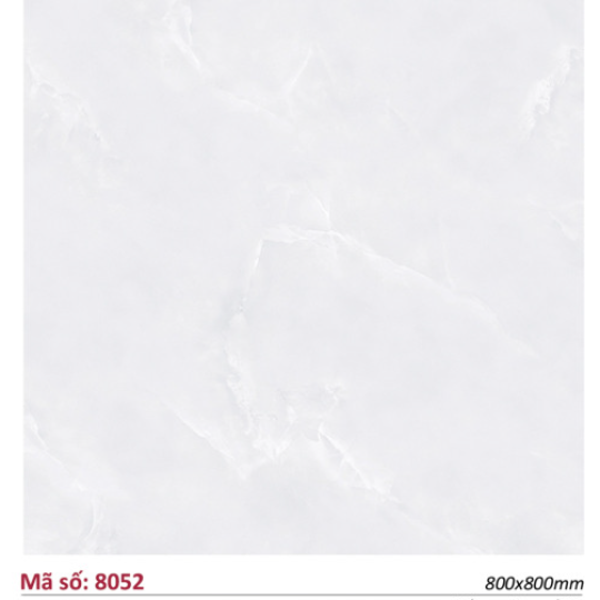 Gạch Catalan 80x80 Lát Nền Bóng Kính Xám Vân Mây Trắng 8052