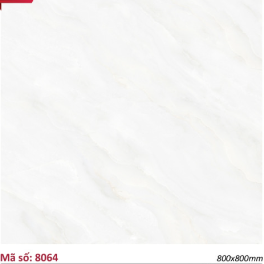 Gạch Catalan 80x80 Lát Nền Bóng Kính Trắng Vân Mây 8064
