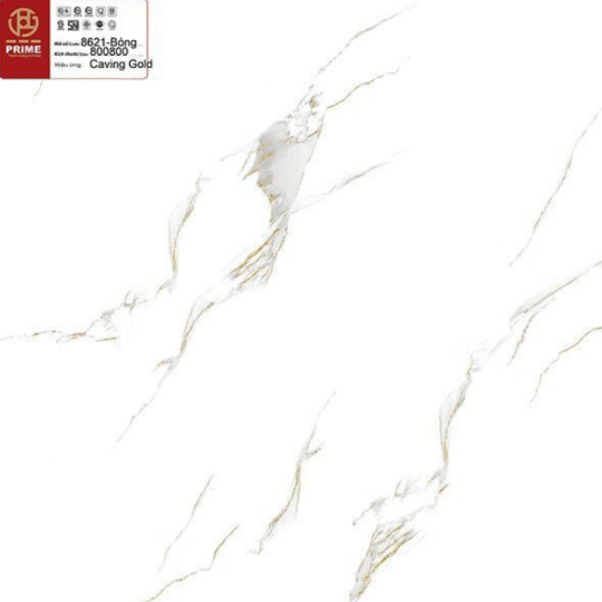  GẠCH LÁT NỀN - ỐP MẶT TIỀN 80X80 PRIME 8621 GOLD CARVING