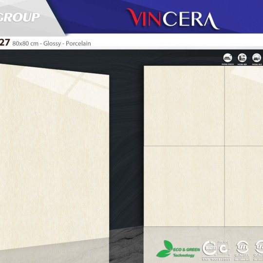Gạch Vitto 80x80 Đá Bóng Kính Vân Vàng 9027