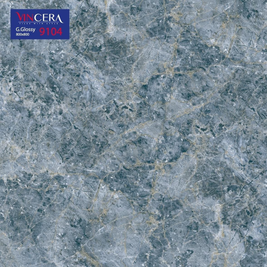 Gạch Vitto 80x80 Đá Bóng Kính Vân Đá Xám 9104