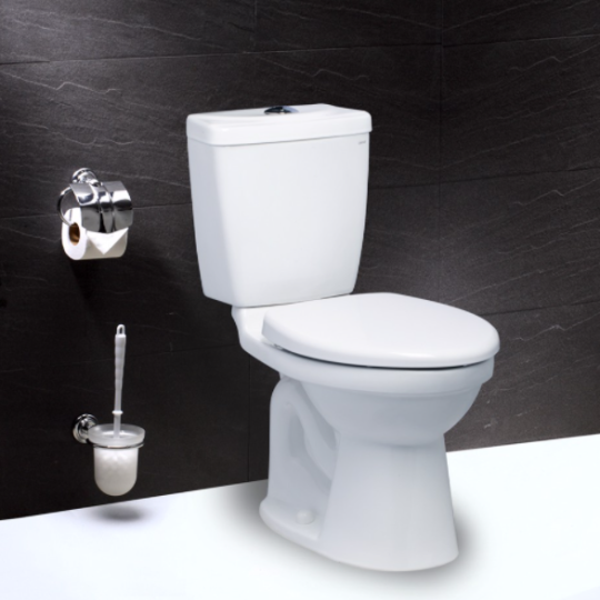 BỒN CẦU CAESAR CD1325 HAI KHỐI 2 NHẤN NẮP THƯỜNG