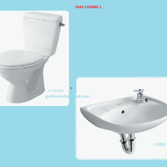 COMBO BỒN CẦU INAX C-117VA + LAVABO L-280V