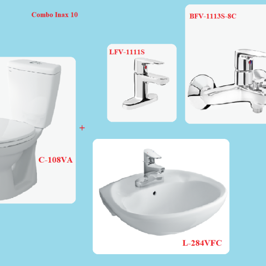 COMBO INAX C-108VA + L-284V + LFV-1111S + BFV-1113S-8C