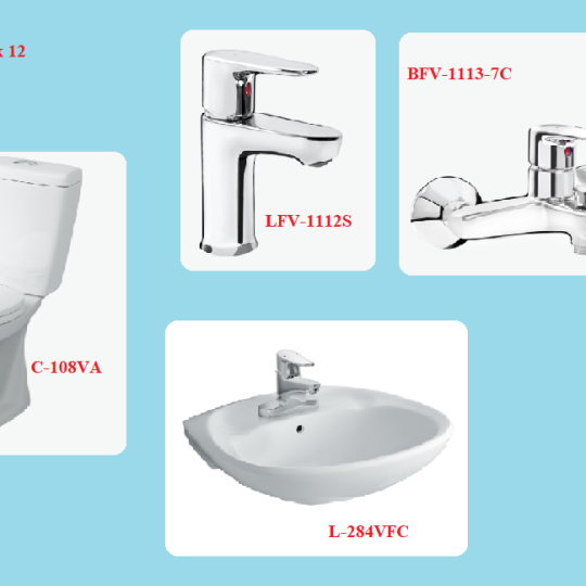 COMBO INAX C-108VA + L-284V + LFV-1112S + BFV-1113S-7C