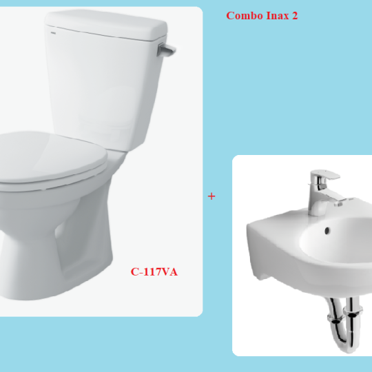 COMBO BỒN CẦU INAX C-117VA + LAVABO L-282V