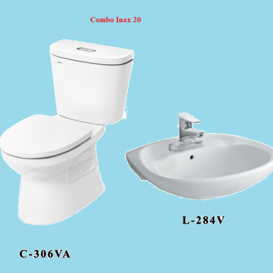 COMBO BỒN CẦU INAX C-306VA + LAVABO L-284V