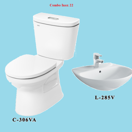 COMBO BỒN CẦU INAX C-306VA + LAVABO L-285V
