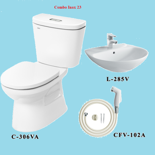 COMBO INAX C-306VA + LAVABO L-285V + VÒI XỊT CFV-102A
