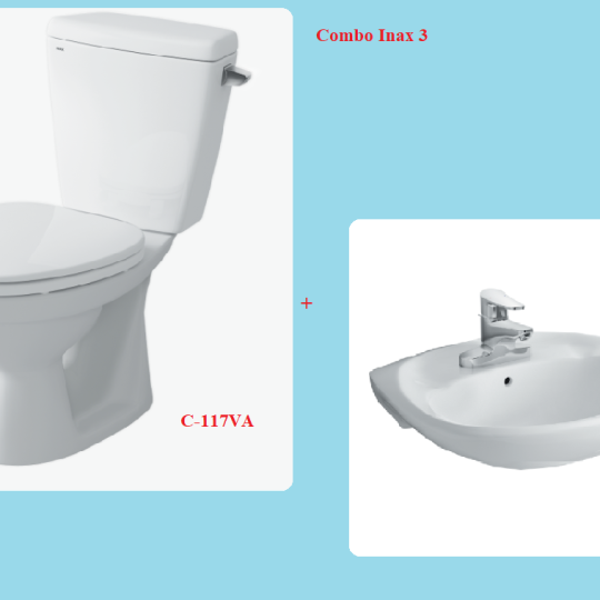 COMBO BỒN CẦU INAX C-117VA + LAVABO L-284V