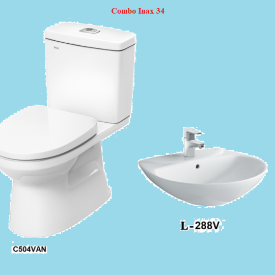 COMBO BỒN CẦU INAX C-504VA + LAVABO L-288V 