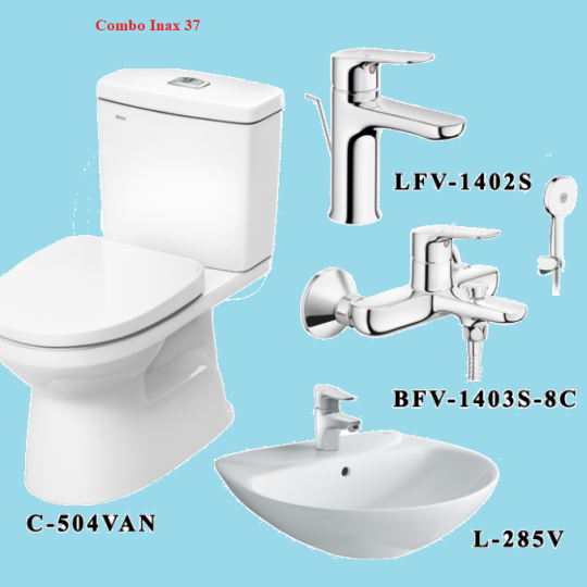 COMBO BỒN CẦU INAX C-504VA + L-285V + VÒI LFV-1402S + CỦ SEN BFV-1403S-8C